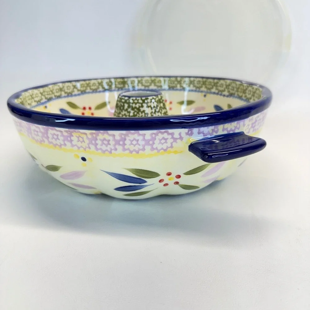 Temp-tations Old World Confetti Bundt Baker Ceramic with Lid